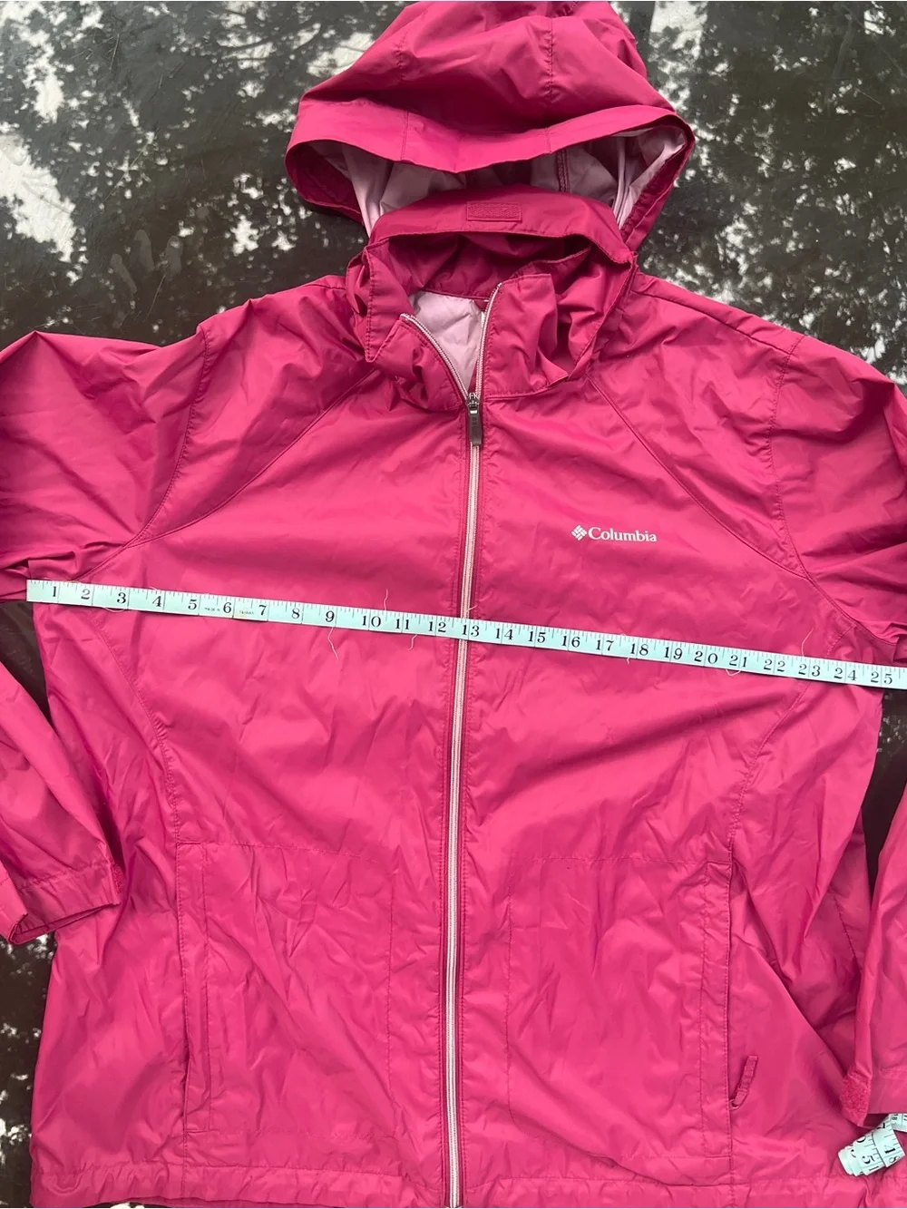 Columbia Switchback Women’s 2X Pink Hooded Lightweight Full Zip Windbreaker